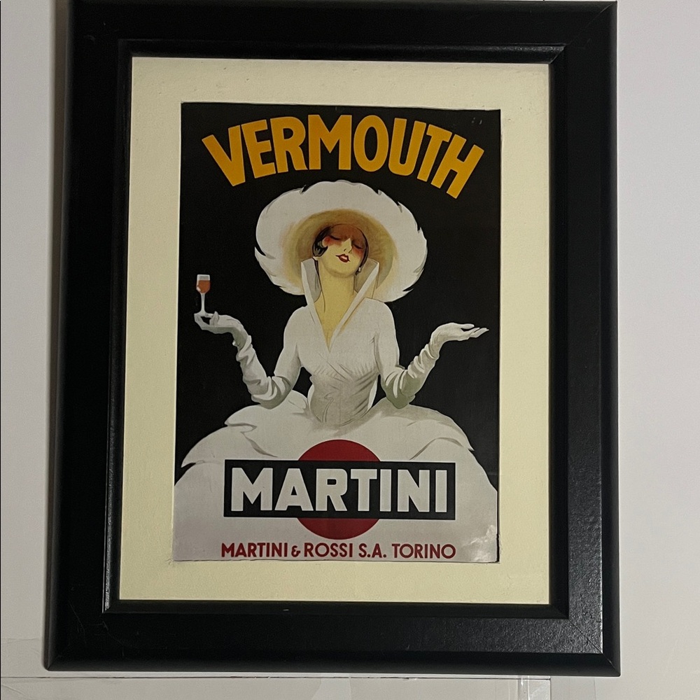 😄Vintage advertising framed matted artwork print